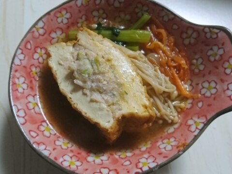 厚揚げの肉詰め煮